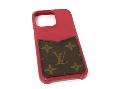 LOUIS VUITTON ルイヴィトン M81225 モノグラム バンパー iPhone 13Pro 対応 アイフォンケース スマホケース レッド系 FL8396