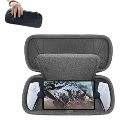 新品 PSポータル 専用 収納ボックス PS5 リモートプレイヤー 持ち運びバック ハードケース (サテンブラック) [video game]