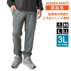 ジョガーパンツ《裏起毛：グレー》新品 未使用  ストレッチパンツ とろみジャージ  裏起毛 UV 紫外線対策【D4Q】【ゆうパケット】 ファッション メンズ 