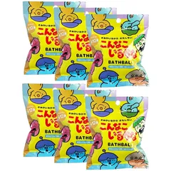 【在庫限り】【6個セット＋泡立てネット】ノルコーポレーション こんなこいるかな バスボール 50g マスコット入り ABD-170-001 おもちゃ 入り バスボム バスグッズ 炭酸 キャラクター 女の子 男の子 園児 おかあさんといっしょ