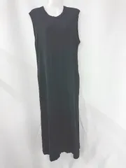 ◇ ⊂ green label relaxing バックスリット ノースリーブ ロング丈 ワンピース 表記なし ブラック系 レディース E  【1508060011275】