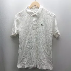 ◇ ⊂ LACOSTE ラコステ 半袖 ポロシャツ サイズM ホワイト メンズ E  【1502180020339】