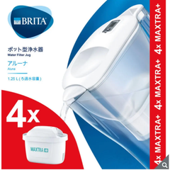 ブリタ BRITA ALUNA PITCHER 2.4L カートリッジ4個付き