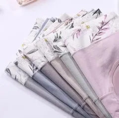 花柄ハイウェスト レディースショーツ高通気性と伸縮性 深ばきお腹まで包む 【XXL 4枚セット】