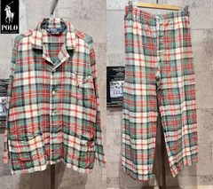 普段着にも ポロラルフローレン タータンチェック パジャマ 上下セットアップ L メンズ POLO RALPHLAUREN ルームウェア