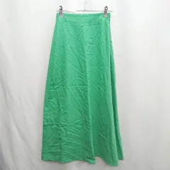 ◇ Θ fifth フィフス ウエストゴム ロング 台形 スカート サイズS グリーン レディース E  【1412090005602】