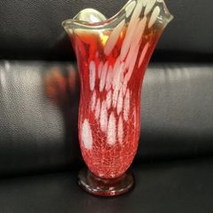 フラワーベース　ガラス花瓶　レトロ　ヴィンテージ　花器 ガラス花瓶 フラワーベース 花器 昭和レトロポップ …e.s - メルカリ