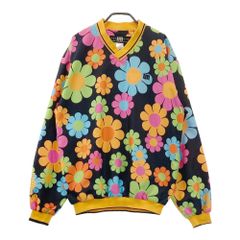サイズ：S LOUD MOUTH ラウドマウス  裏メッシュ 長袖ブルゾン フラワーパワー 総柄 ブラック系 [240101487879] ゴルフウェア メンズ ストスト