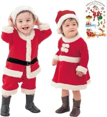 GRHONC サンタクロース コスプレ ベビー 子供 衣装 クリスマス セット 身長70～100cm(女の子,  身長80cm)
