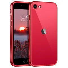 【新着商品】用 用 7 8 SE2 アイフォン カバー TPU レンズ保護 4.7インチ用 黄ばみなし 耐衝撃 軽量 薄型 メッキ加工 クリア ソフトTPU 透明 ケース レッド ケース ケース ケース ケース 7用 / iPhone8 第2世代 iPhone