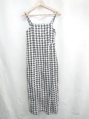 ◇ ⊂ GRL グレイル チェック柄 ロング丈 ワンピース サイズM ブラック ホワイト レディース E  【1502060045476】