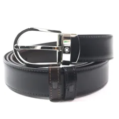 未使用品▼MONTBLANC モンブラン 116186 クラシックライン ホワイトスター リバーシブル レザー ベルト ブラック ダークブラウン シルバー金具 箱付き イタリア製 メンズ