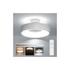 [禄越] シーリングライト 間接照明 8畳 36W LED ライト 照明器具 12段階 調光調色 リモコン付 常夜灯 消灯タイマー ledシーリングライト おしゃれ 省エネ 簡単取付 和室 洋室 寝室 廊下 子供部屋 キッチン 天井 リビング 照明 (Φ37x