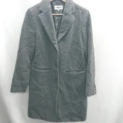 ■ ⊇ GLOBAL WORK 長袖 チェスターコート サイズL ダークグレー レディース E  【1410100057092】