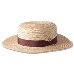 【2025SUMMER】ANIMALIA アニマリア Straw Boater HAT (NATURAL/BROWN) ストローハット 麦わら帽子