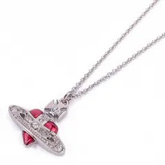 新品 ヴィヴィアン ウエストウッド Vivienne Westwood ネックレス プラチナ/クリスタル/インディアンピンク