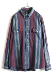 90s ドッカーズ ストライプ 長袖 ボタンダウン シャツ XL リーバイス
