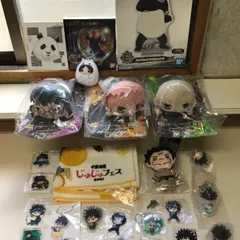 【P2-64】◇ 呪術廻戦　グッズ　まとめセット　27点セット　キーホルダー　アクリルスタンド　アクリルキーホルダー　ぬいぐるみ　タオル　虎杖悠仁　両面宿儺　伏黒恵　禪院真希　狗巻棘　パンダ