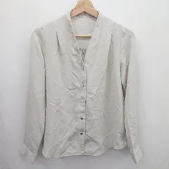 ◇ ⊂ N. シンプル系 長袖 長袖シャツ サイズM ライトグレー系 レディース E  【1507250000105】