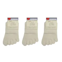 暖かいソックス！ 靴下　5本指　冷えとり　重ね履き　1枚目　3足組