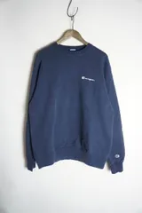 正規 90S Champion チャンピオン Vガゼット スウェット トレーナー プルオーバー ビンテージ 紺 本物 1217O★2