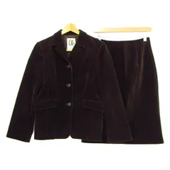 ミッシェルクラン セットアップ 上下セット ジャケット スカート レディース 40/38サイズ ブラウン MICHEL KLEIN 【中古】