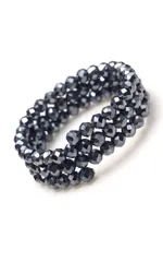 【特価商品】ブレスレット テラヘルツ鉱石 形状記憶 スピネルカット レディース