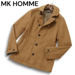 MK HOMME ミッシェルクラン オム 秋冬★ ウール混 シングル Pコート ジャケット Sz.46 メンズ