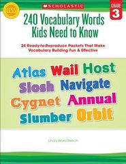 Scholastic 240 Vocabulary Words Kids Need To Know, Grade 3