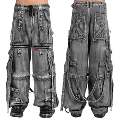 TRIPP NYC ダークグレー デニム プリーツスカート TRIPP NYC ダークグレー デニム プリーツスカート