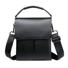 [Ｗｈａｔｎａ] 革 セカンド バッグ メンズ 3way 斜め掛け 手提げクラッチ ショルダーバッグ ハンドストラップ付 ショルダーベルト付 3室仕切 厚 手 レザー 結婚式 ビジネス フォーマル 冠婚葬祭 紳士用 自転車かばん