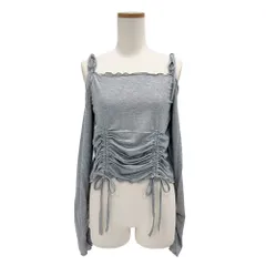 夢展望公式 [新品未使用] ラメシアーオフショルカットトップス [グレー] 他カラー別ページ有  カットソートップス カットソートップス・Ｔシャツ（長袖） 535504-05