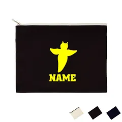 「クリオネ」名入れフラットポーチLサイズ ポーチ マルチケース マルチポーチ 小物入れ 収納 おもちゃバッグ クラッチバッグ 推し活 メンズ レディース オリジナル お揃い オーダーメイドアイテム 流氷の天使 氷の妖精 sea angel Clione ピクト