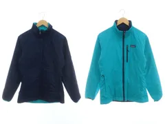 パタゴニア Patagonia Reversible 中綿ジャケット ロゴ刺繍 ロゴワッペン ジップアップ エメラルドグリーン 紺 ネイビー 31679 /DO ■OS ■SHのサムネイル