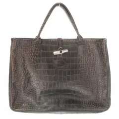 【美品 高級】ロンシャン ハンドバッグ ロゾ クロコ型押し シルバー金具 楽天市場】【バッグ】LONGCHAMP ロンシャン ロゾ ハンドバッグ