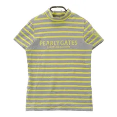 サイズ：0 PEARLY GATES パーリーゲイツ  モックネック 半袖Tシャツ ボーダー柄 グレー系 [240101446693] ゴルフウェア レディース ストスト