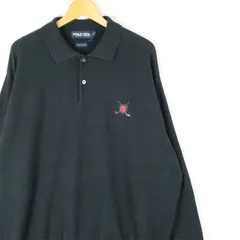 古着 大きいサイズ 旧タグ 90's ポロゴルフ ラルフローレン 長袖ポロニット メンズUS-2XLサイズ tn-1978