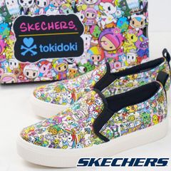 スケッチャーズ スリッポン レディース tokidoki コラボモデル ポピーグルービーデイ ローカット カジュアルシューズ 177987 マ