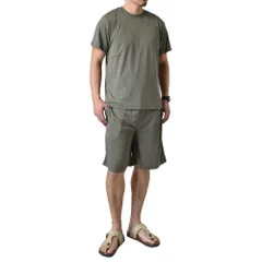 ルームウエア 《チャコール》 新品 未使用 上下セット メンズ パジャマ 半袖Tシャツ ハーフパンツ 吸汗速乾 ドライ 【G3U】【ゆうパケット】 ファッション