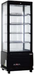レマコム 冷蔵ショーケース 卓上型 105L ブラック 業務用 冷蔵庫 タテ型