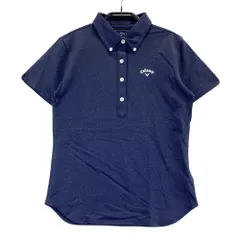 サイズ：S CALLAWAY キャロウェイ  半袖ポロシャツ ボタンダウン ロゴ刺繍  ネイビー系 [240101365268] ゴルフウェア レディース ストスト