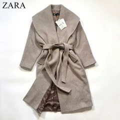【タグ付き】ZARA MANTECO ビッグカラー ベルト ロングコート ザラ フレア Aライン きれい目 モード