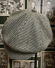 ●【新作】Unknown BROTHERS アンノウン ブラザーズ × Brownie Caps（森製作所）《 Houndstooth Casquette 》千鳥格子柄 キャスケット ヴィンテージ生地使用【新品】 帽子 キャップ ハット ハンチング【Ｌ】