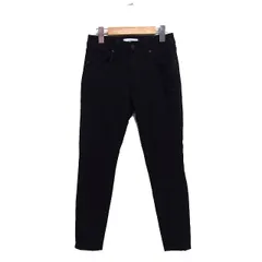 アズールバイマウジー AZUL by moussy スキニー デニム パンツ 無地 コットン 綿 S ブラック 黒 /FT1