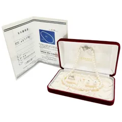 真珠アコヤパール WGK14シルバー約8.0~7.7mm ネックレス&ピアス 真珠アコヤパール WGK14シルバー約8.0~7.7mm ネックレス&ピアス
