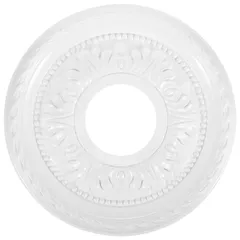 【数量限定】ライト用(ホワイト・31×31×2.5cm，外径12cm，内径9.2cm) 天井用 リング 石膏 飾り 丸いライトパネル 天井 照明器具 シャンデリア 天井メダリオン Mobestech