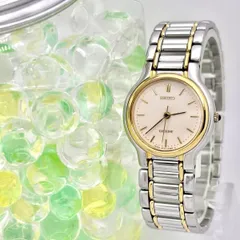 【外観美品/新品電池】 SEIKO セイコー EXCELINE エクセリーヌ レディース 腕時計 3F31-0040 520273