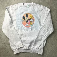 ミッキー ディズニー スウェット プルオーバー トレーナー ビッグシルエット オーバーサイズ ビッグサイズ 白 ホワイト