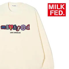 スウェット ミルクフェド MILKFED PATCH SWEATSHIRT 103234012005 レディース トレーナー 白 ホワイト  レディース milkfed 可愛い オシャレ ブランド 秋 冬 春 ロゴ スウェットシャツ