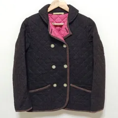 秋冬キレイめコーデ◎マッキントッシュ製◎【TRADITIONAL WEATHERWEAR】トラディショナルウェザーウェア ピーコート キルティング ブラウン系 ウール ショート丈 Pコート オシャレ 高級 レディース サイズ 34 / M17168j